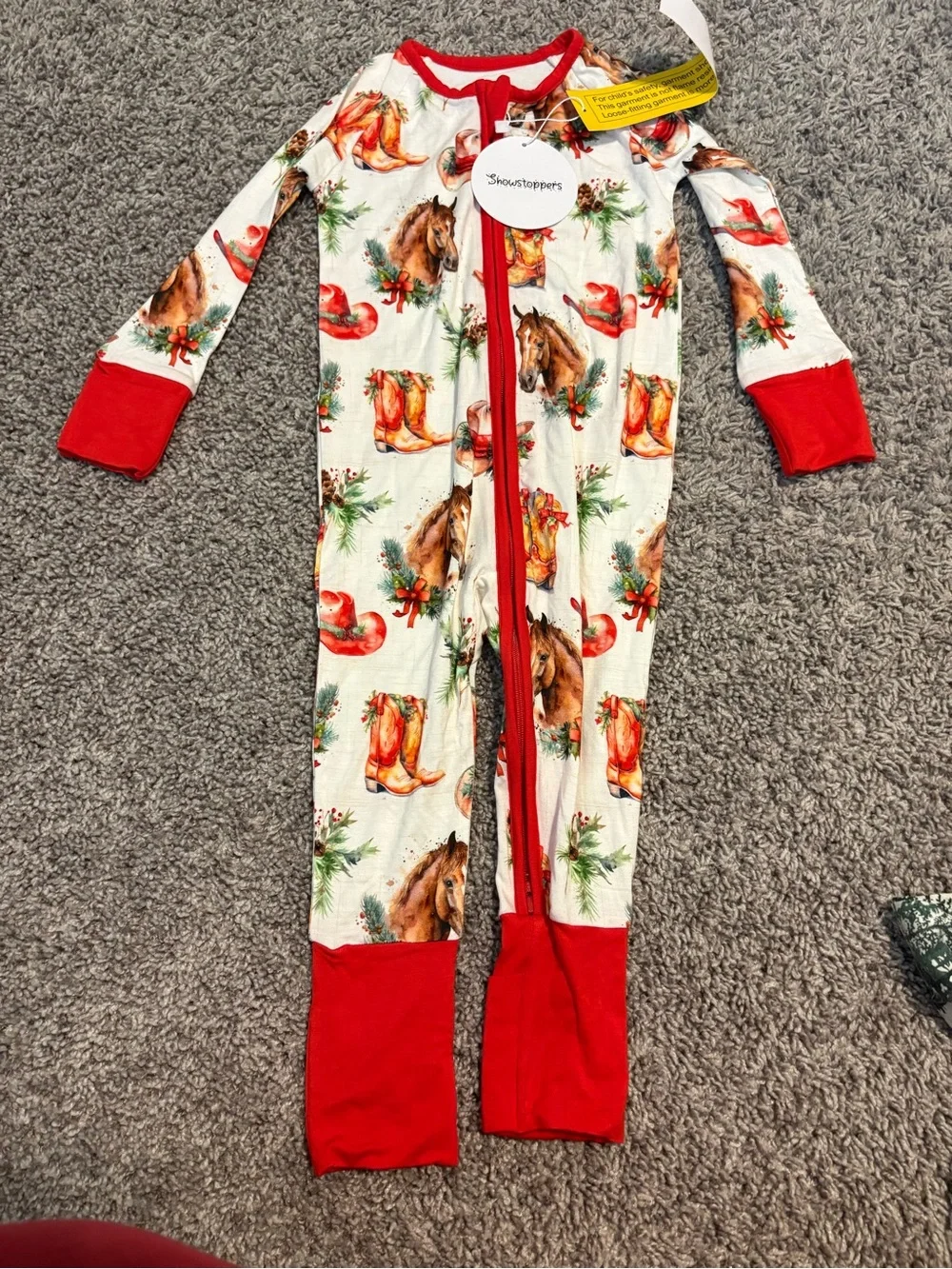 Christmas Western Zippy // 12-18m // NWT